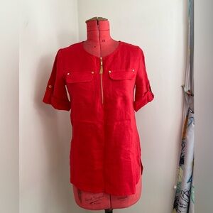 NWOT Ellen Tracy Linen Top (XS)